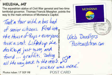 All images Copyright &copy; 1997 - 2000 WriteLine. All Rights Reserved. Montana flag postage stamp