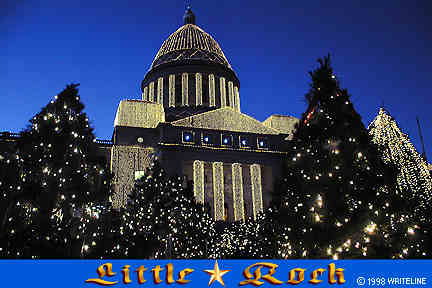All images Copyright &copy; 1997 - 2000 WriteLine. All Rights Reserved. Little Rock Capitol Christmas ights 