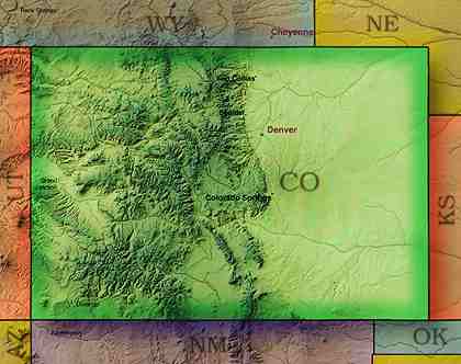 &copy; 1999 WriteLine. Map Colorado