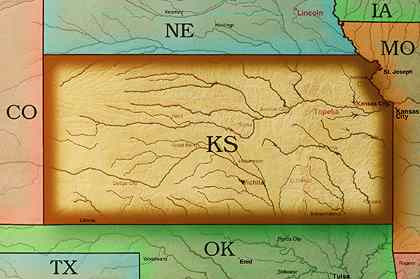 &copy; 1999 WriteLine. Kansas Map
