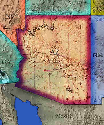 © 1999 WriteLine. Map Arizona
