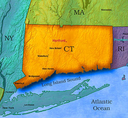 © 2005 WriteLine. Connecticut Map