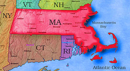 © 2005 WriteLine. Massachusetts Map