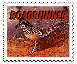 Copyright © 1998 WriteLine. All Rights Reserved. Road Runner bird stamp