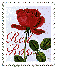 Copyright © 1998 WriteLine. All Rights Reserved. Rose stamp