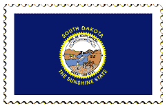 Copyright © 1998 WriteLine. All Rights Reserved. South Dakota flag stamp