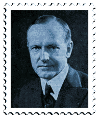 Copyright © 1997 WriteLine. All Rights Reserved. John Calvin Coolidge stamp