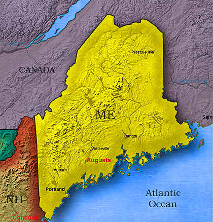 © 2005 WriteLine. Maine Map