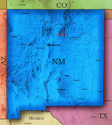 © 1998 WriteLine. New Mexico map