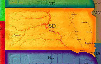 © 2005 WriteLine. South Dakota Map